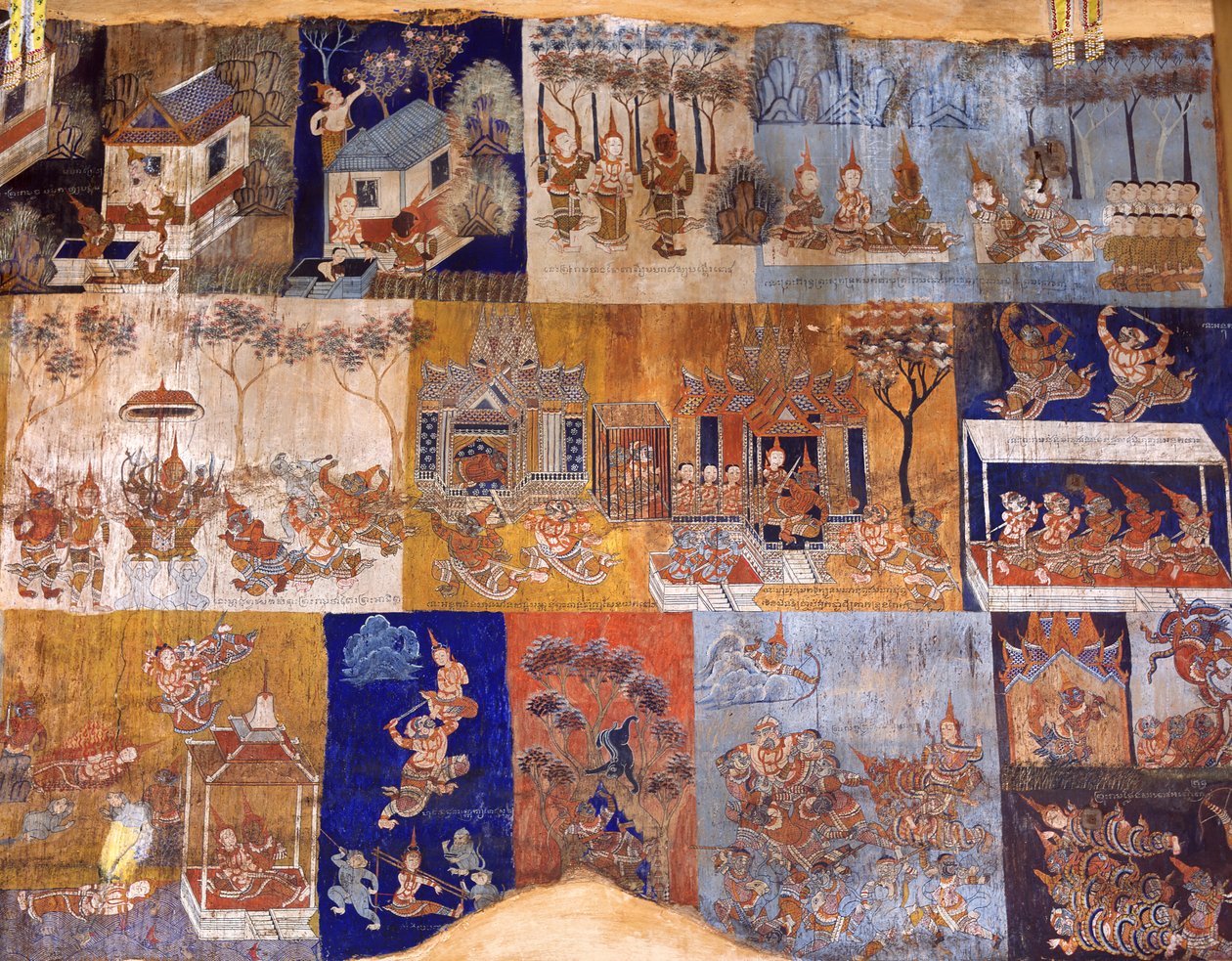 Templomi falfestmények alkotó: Cambodian School