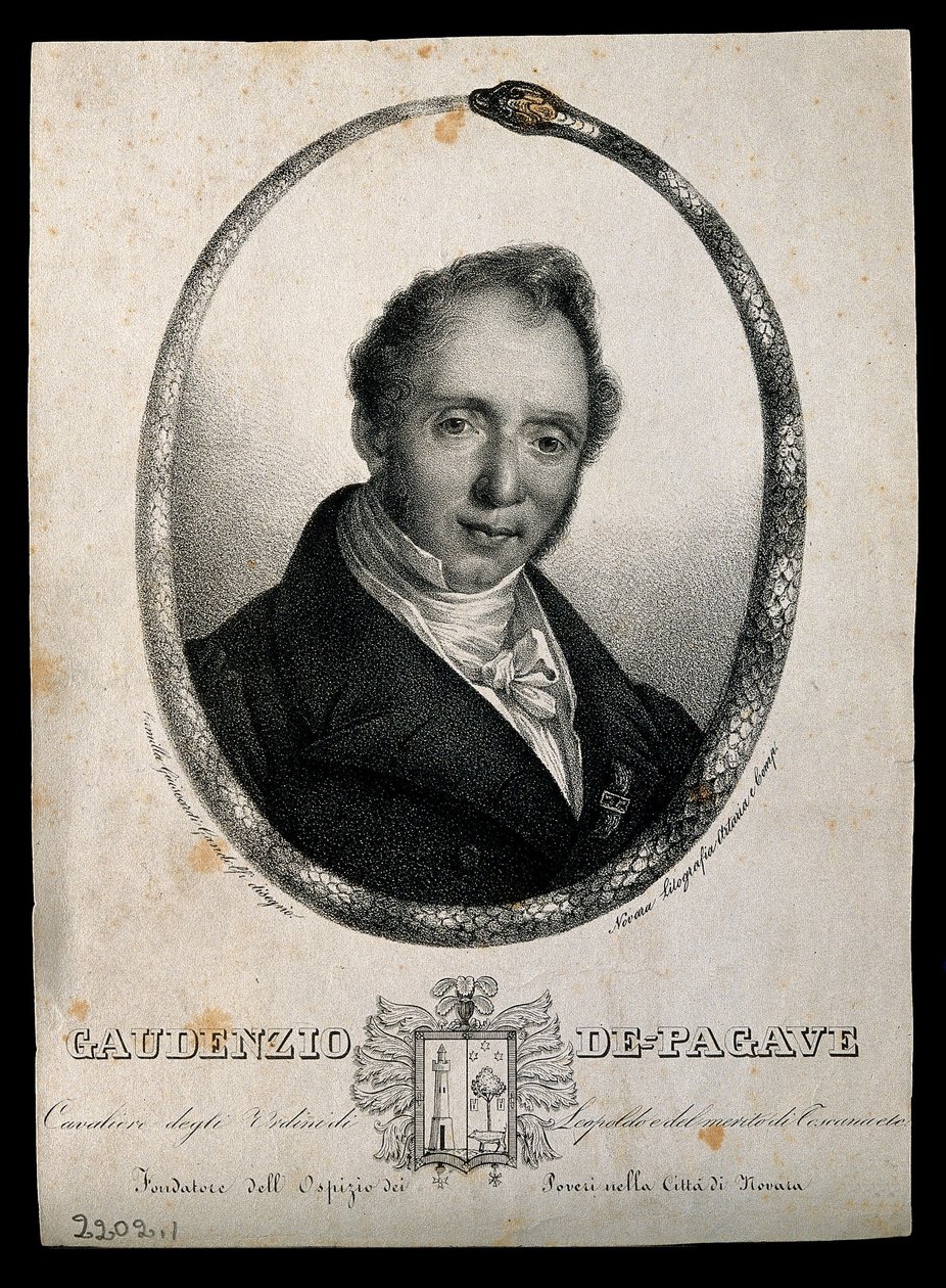 Gaudenzio de Pagave. C. Gandolfi litográfiája. alkotó: Camilla Guiscardi