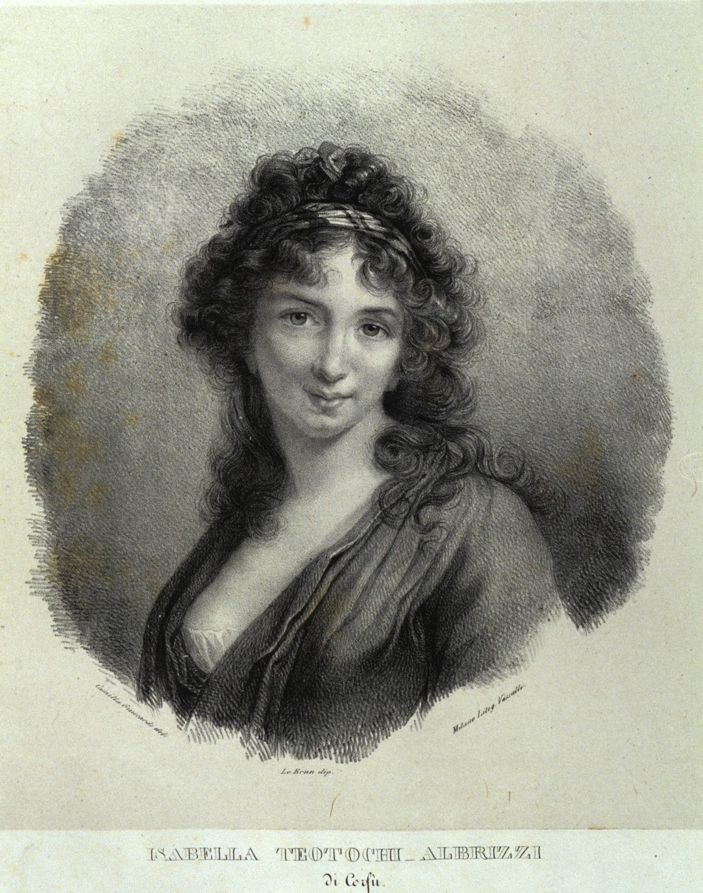 Isabella Teotochi Albrizzi portréja (litho) alkotó: Camilla Guiscardi