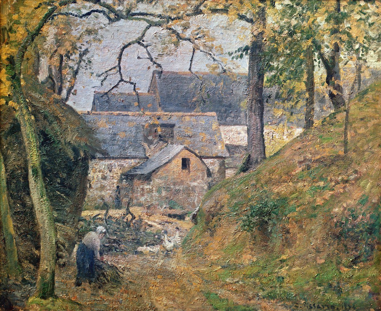 Egy farm Montfoucault-ban, 1894 alkotó: Camille Jacob Pissarro