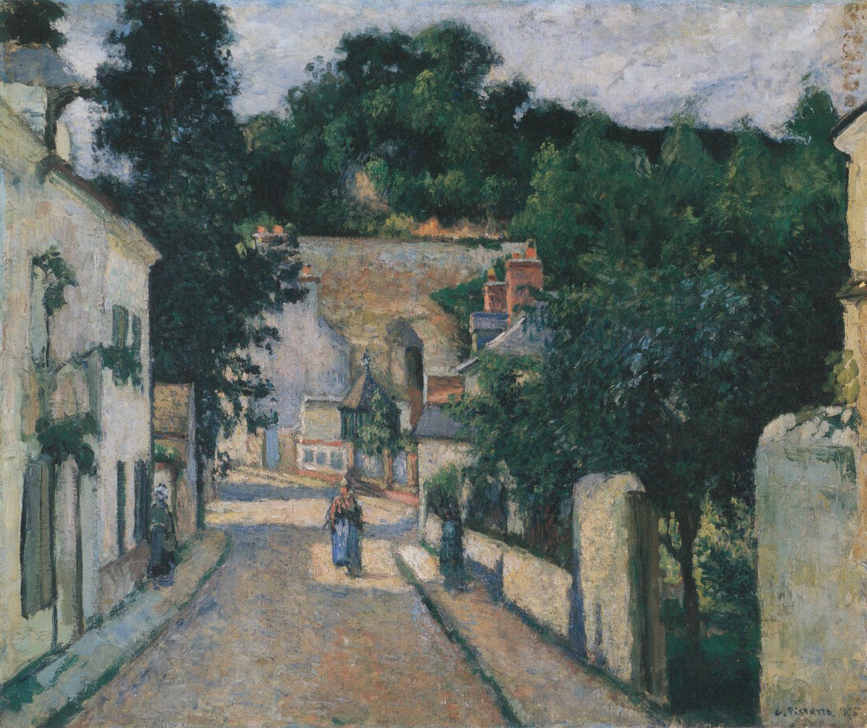 Rue de L´Hermitage a Pontoise -ban alkotó: Camille Jacob Pissarro