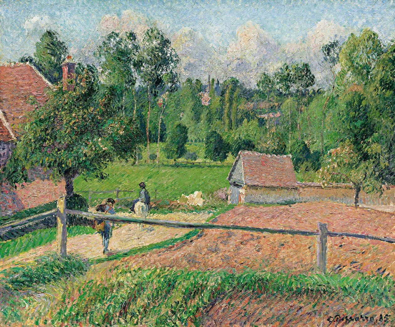 Kilátás a művész ablakából, Eragny alkotó: Camille Jacob Pissarro