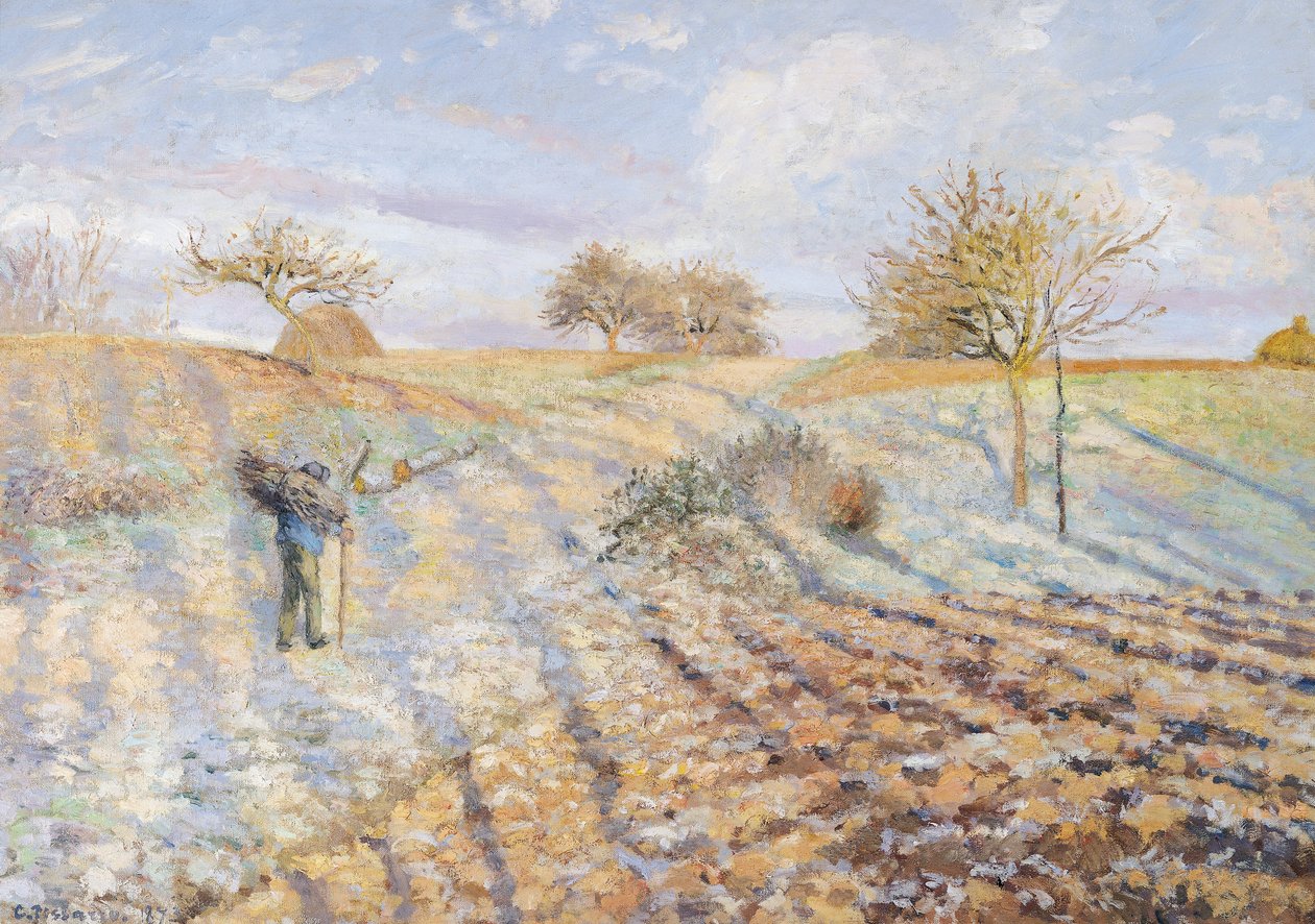 Fehér fagy, 1873 alkotó: Camille Jacob Pissarro