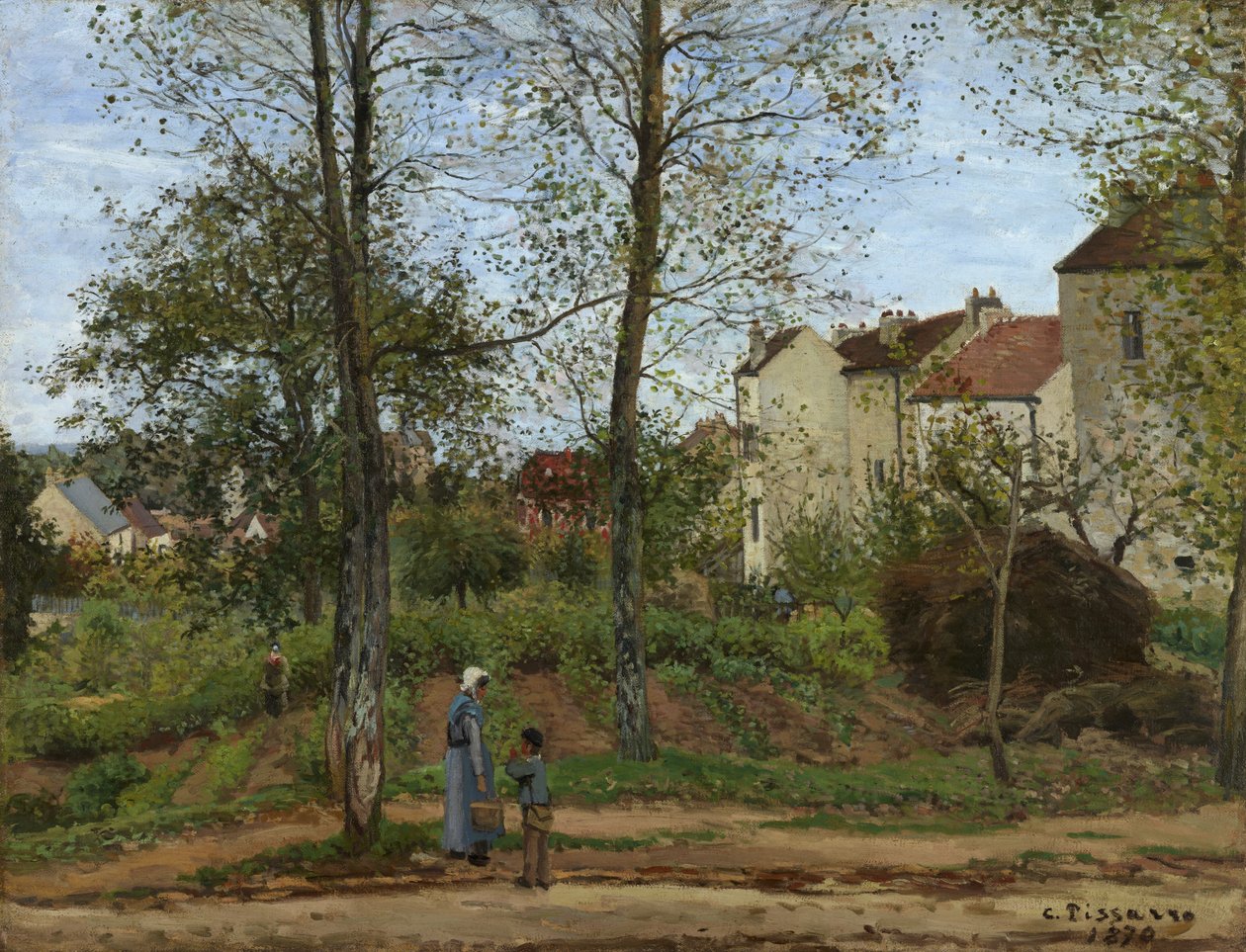 Házak Bougivalban alkotó: Camille Jacob Pissarro