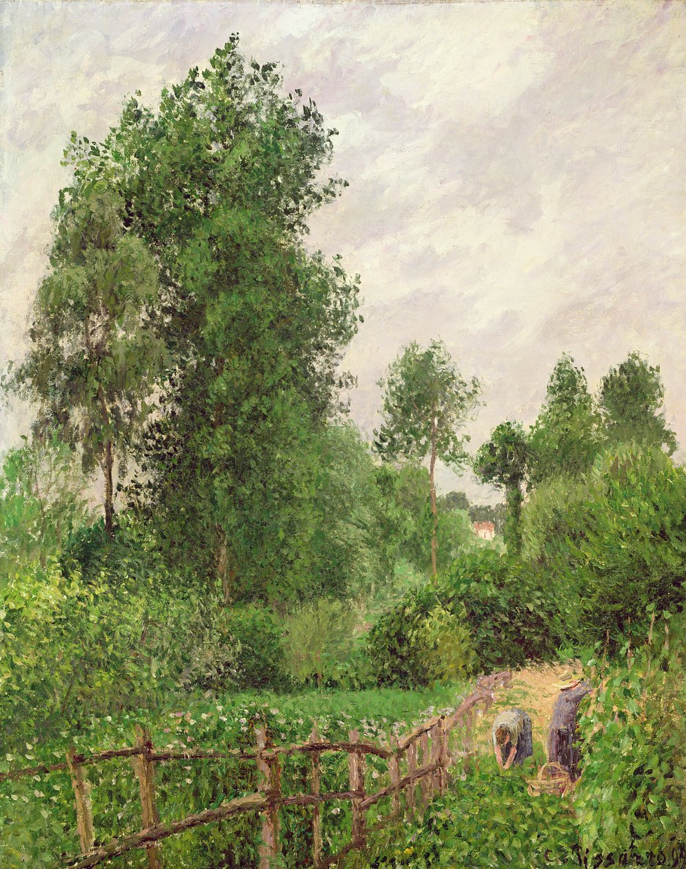 Táj, szürke időjárás Eragnyban, 1899 alkotó: Camille Jacob Pissarro