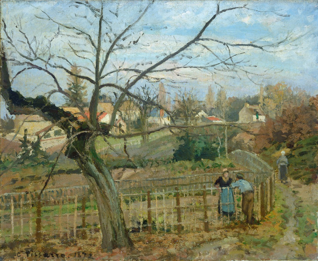 A kerítés, 1872 alkotó: Camille Jacob Pissarro