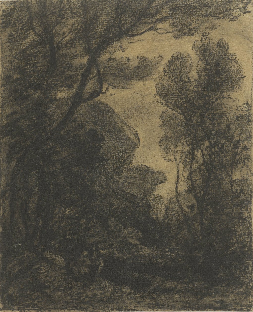 Erdőre néző éjszaka alkotó: Camille Corot