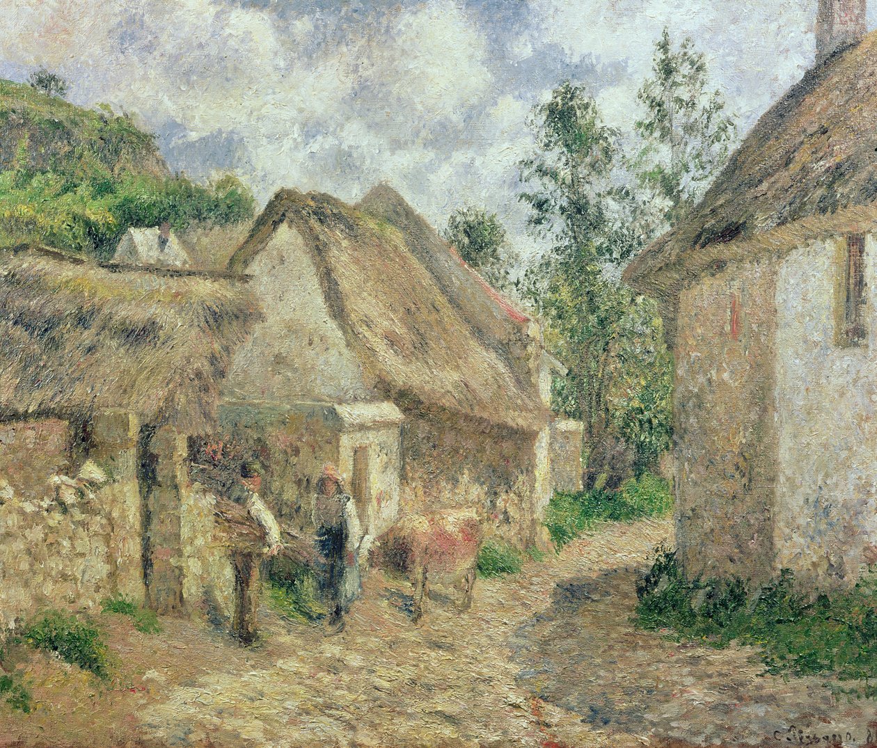 Egy utca Auversben alkotó: Camille Jacob Pissarro