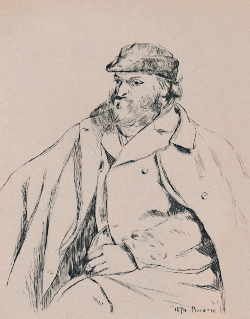 CÚzanne portréja, 1874 körül, 1946 alkotó: Camille Jacob Pissarro