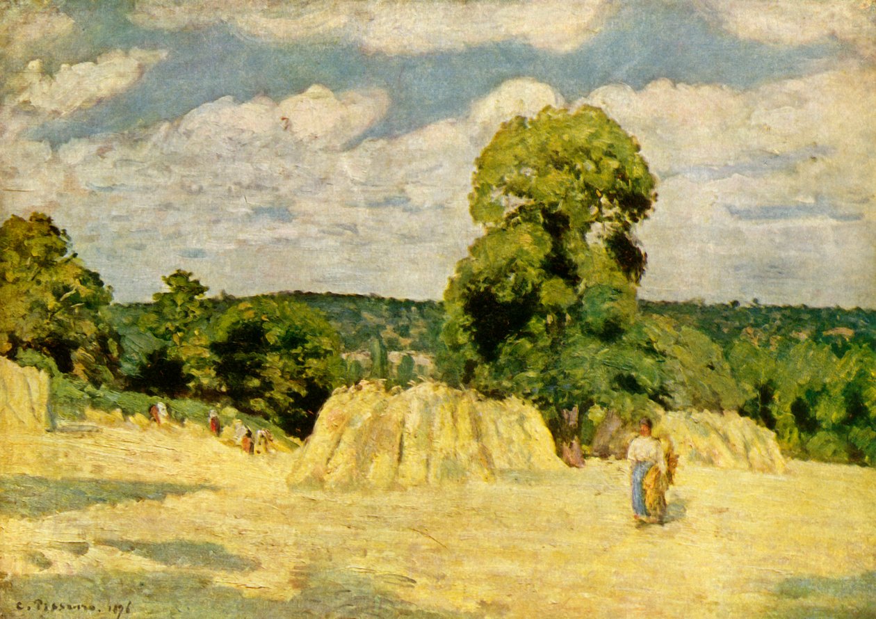 Az aratás, 1876, 1939. alkotó: Camille Jacob Pissarro
