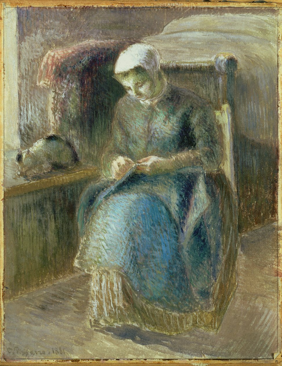 Nővarró, 1881 alkotó: Camille Jacob Pissarro