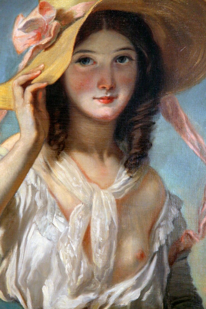 „Fiatal lány virágokkal”, 1843 alkotó: Camille Joseph Etienne Roqueplan