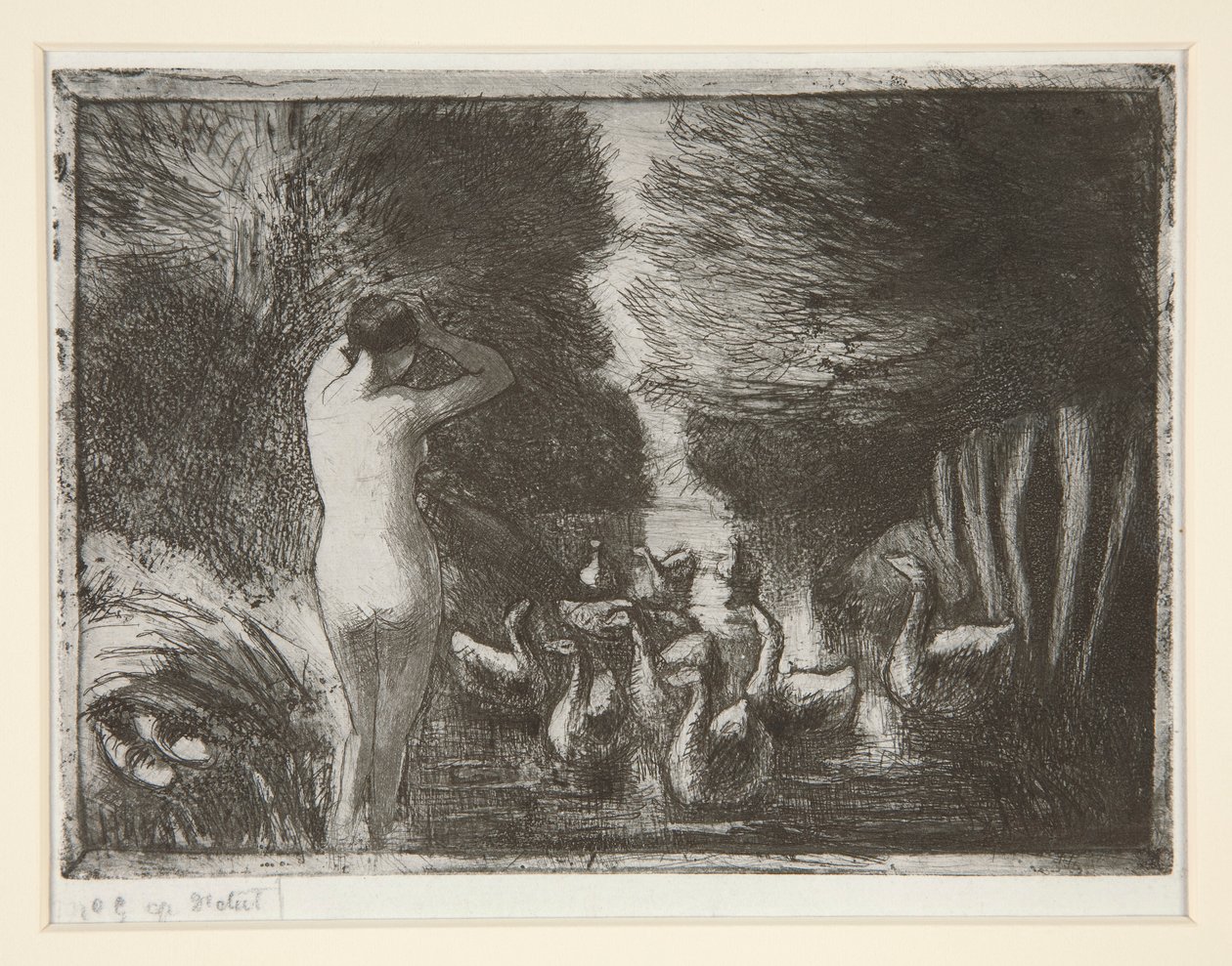 Fürdős libákkal (Fürdős libákkal) alkotó: Camille Pissarro