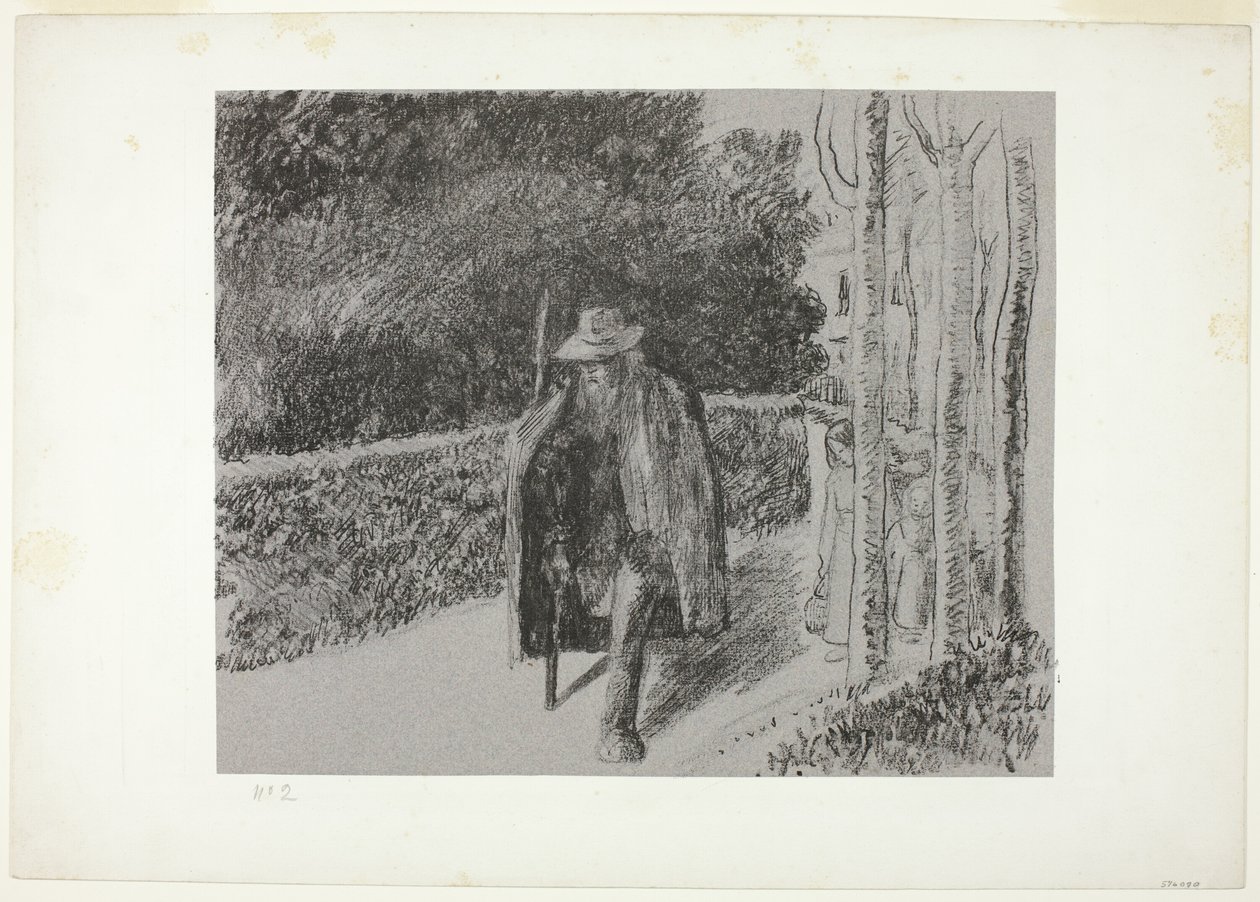 Koldus mankóval alkotó: Camille Pissarro