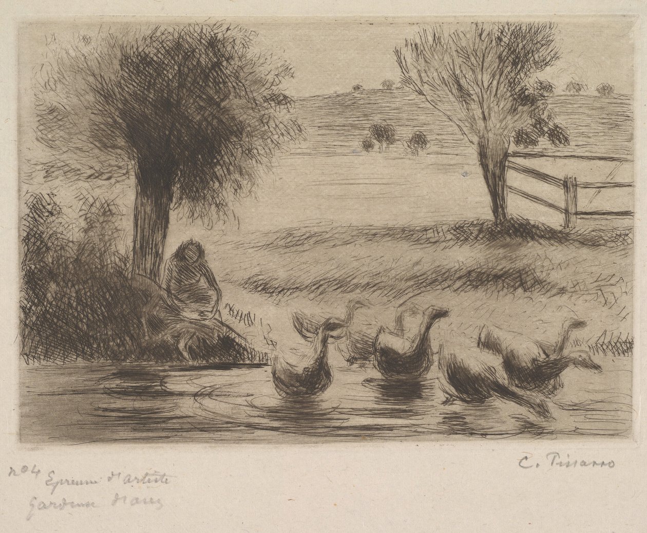 Libalány, 1888. alkotó: Camille Jacob Pissarro
