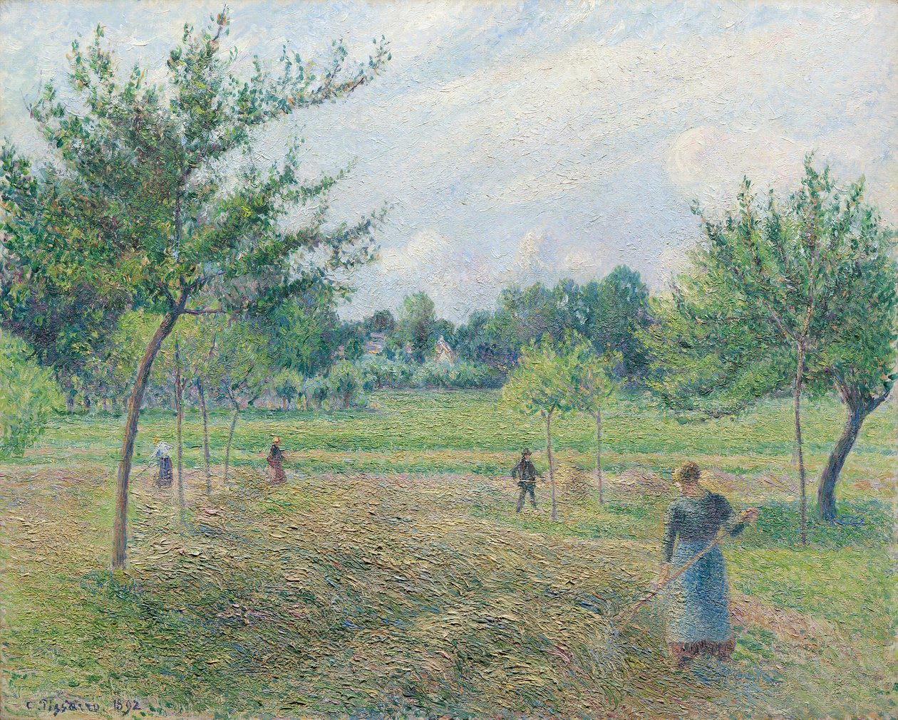 Szénaverés Éragnyban alkotó: Camille Pissarro
