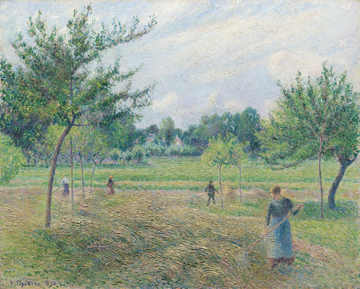 Szénaverés Éragnyban, 1892. alkotó: Camille Pissarro