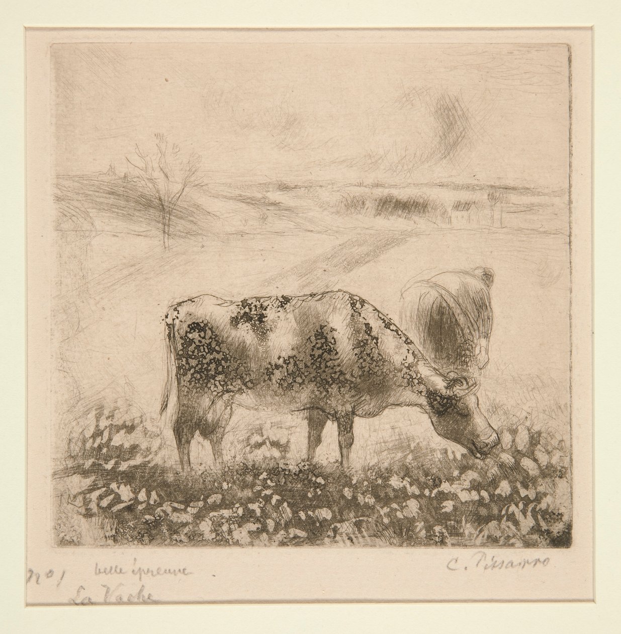 La Vache (A tehén) alkotó: Camille Pissarro