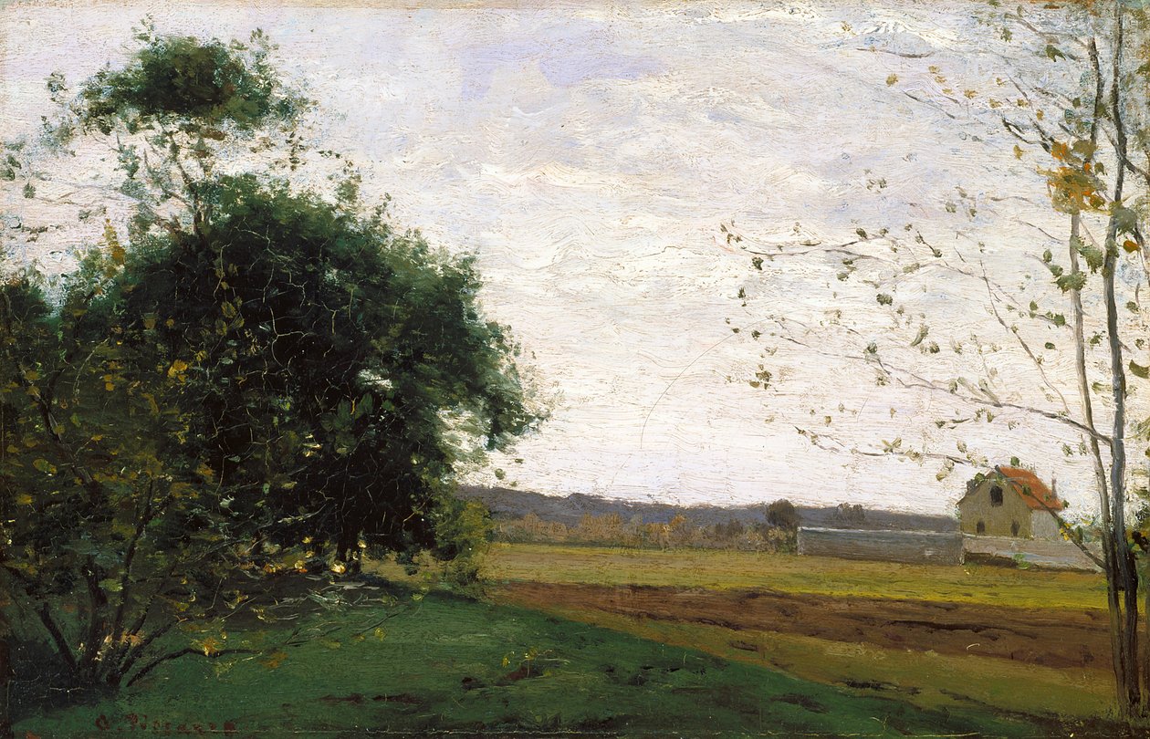 Táj (olaj, vászon) alkotó: Camille Pissarro
