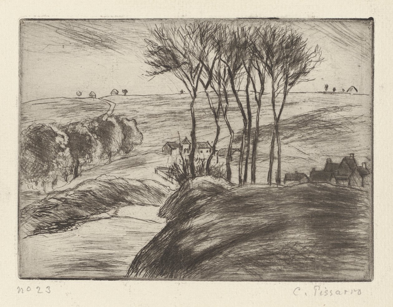 Táj Osnynál alkotó: Camille Pissarro