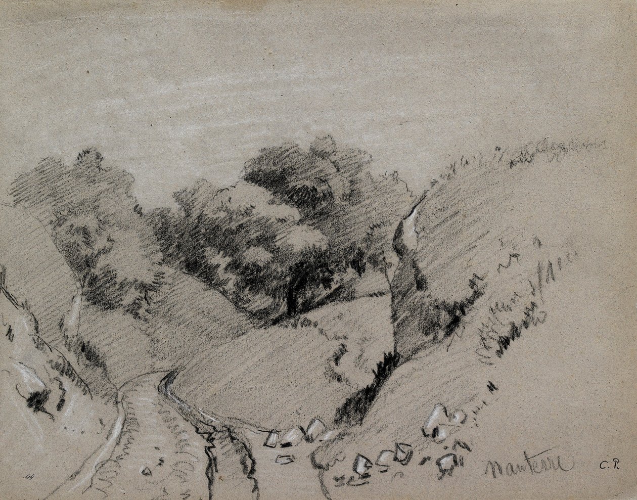 Nanterre, 1860 alkotó: Camille Pissarro