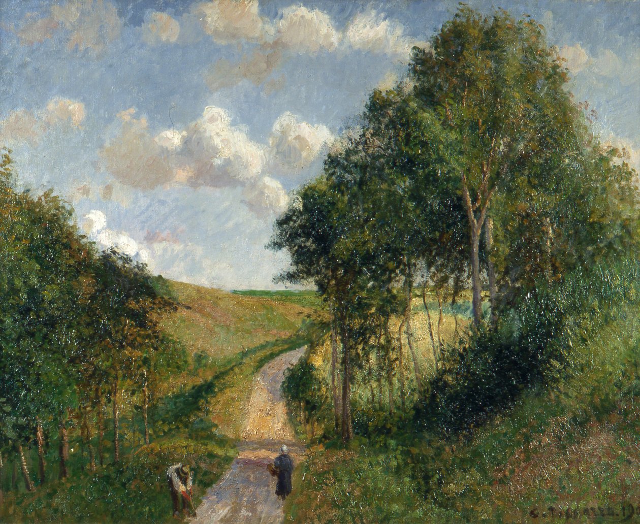 Táj Berneval, 1900. alkotó: Camille Pissarro