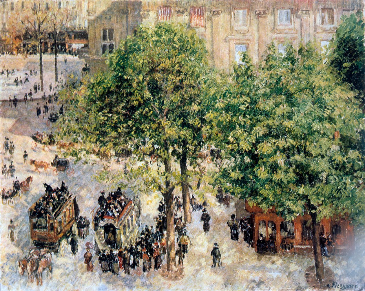Place du Theatre-Francais, tavasz, 1898 alkotó: Camille Jacob Pissarro