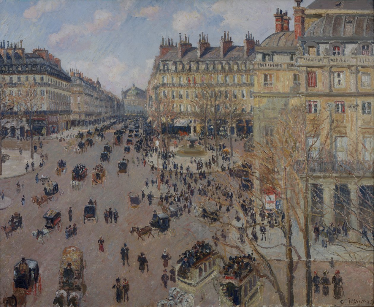 Francia Színház tér, 1898. alkotó: Camille Pissarro
