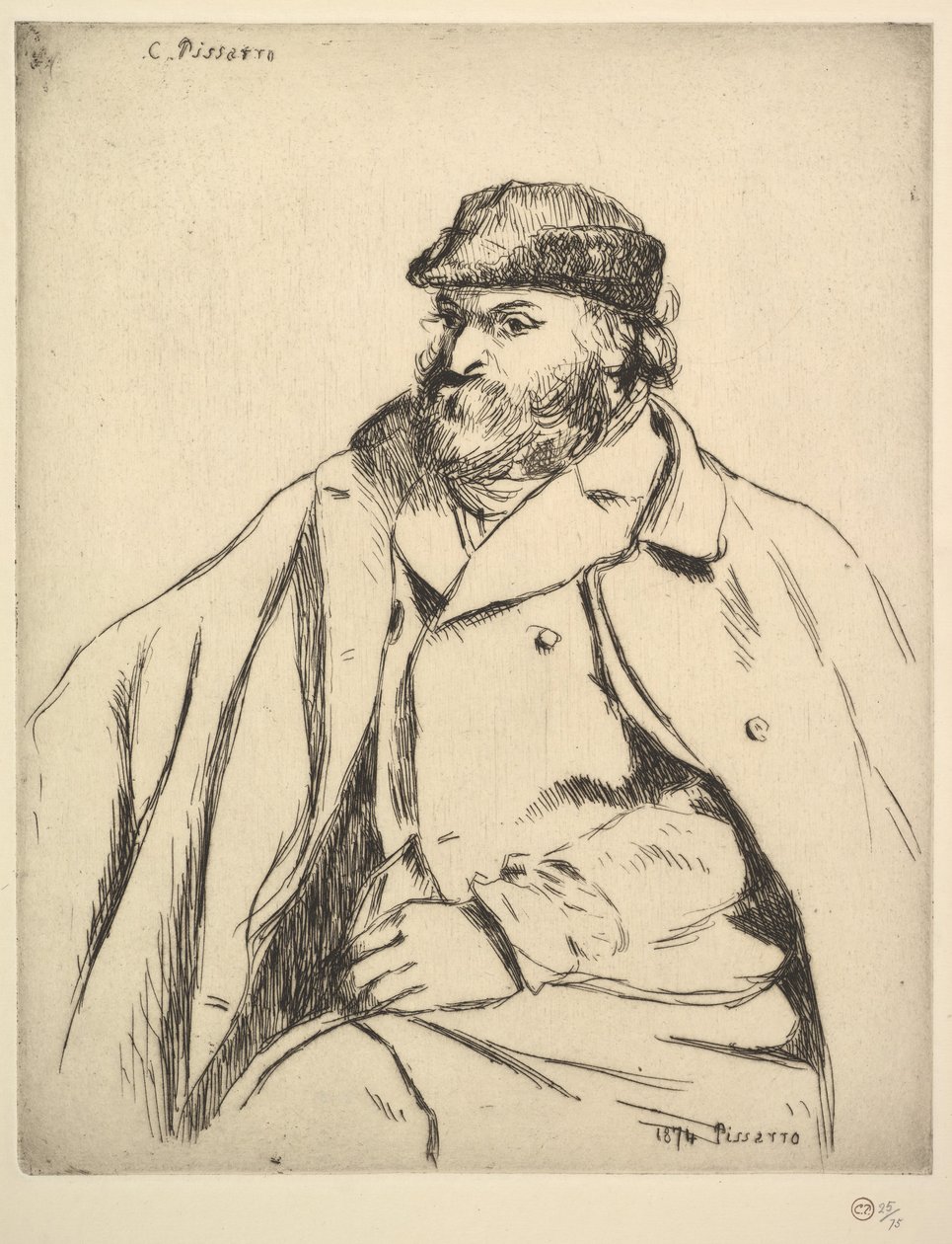 Paul Cézanne portréja, 1874. alkotó: Camille Pissarro