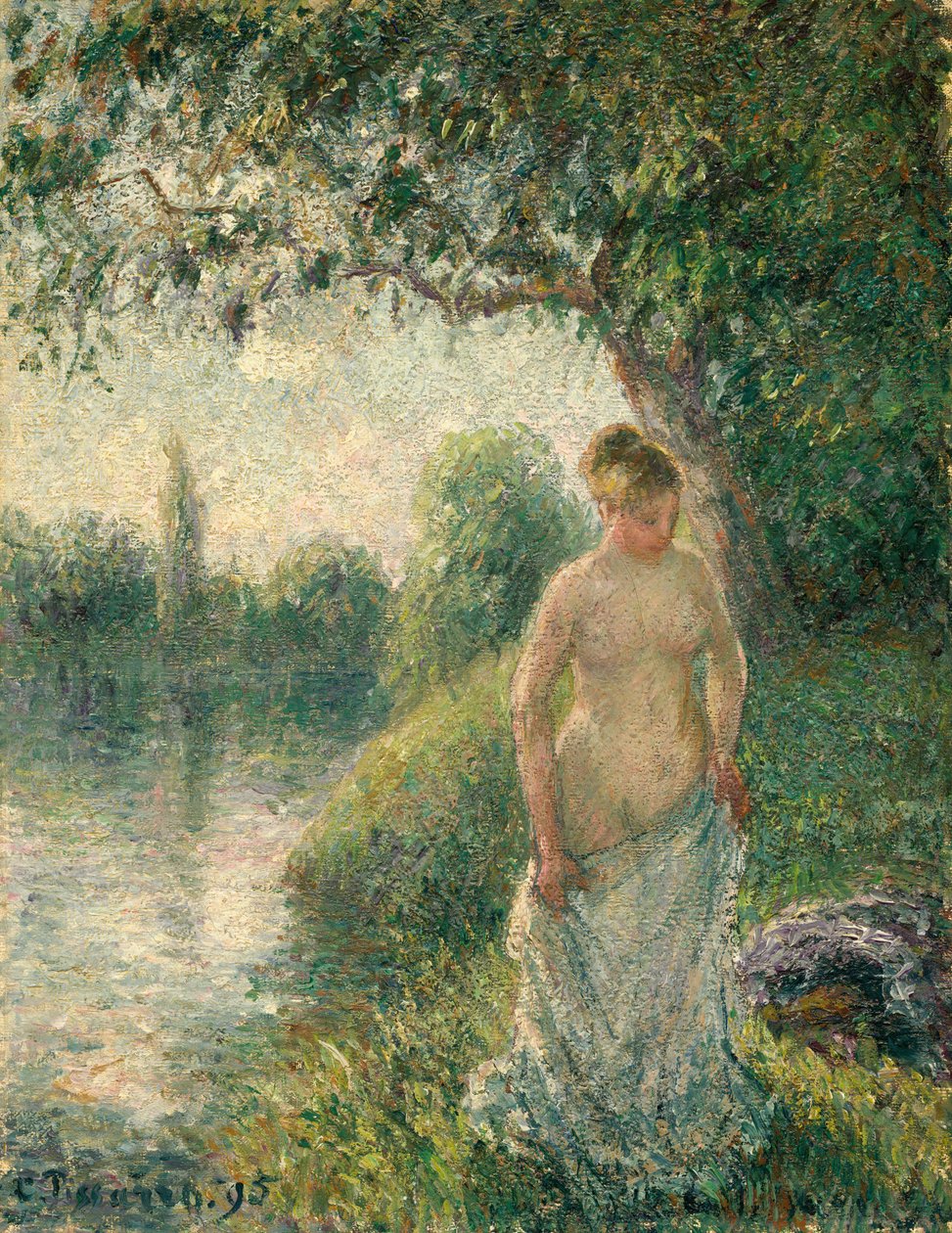A fürdőző, 1895. alkotó: Camille Pissarro