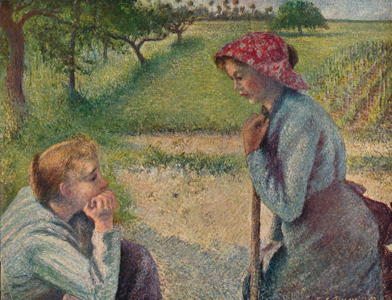 A fecsegő, 1892, 1935. alkotó: Camille Jacob Pissarro