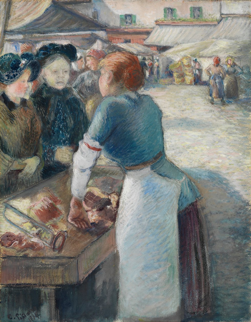 The Market Stall alkotó: Camille Pissarro