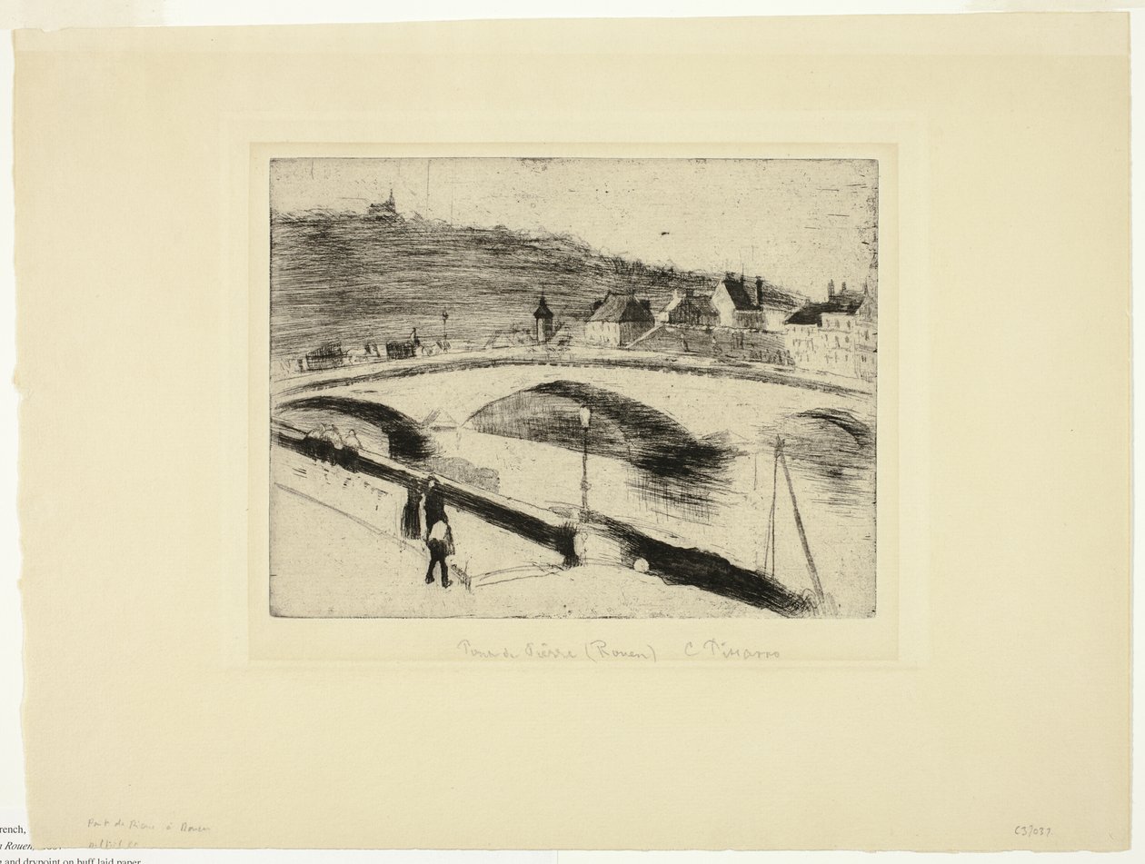 A roueni kőhíd alkotó: Camille Pissarro