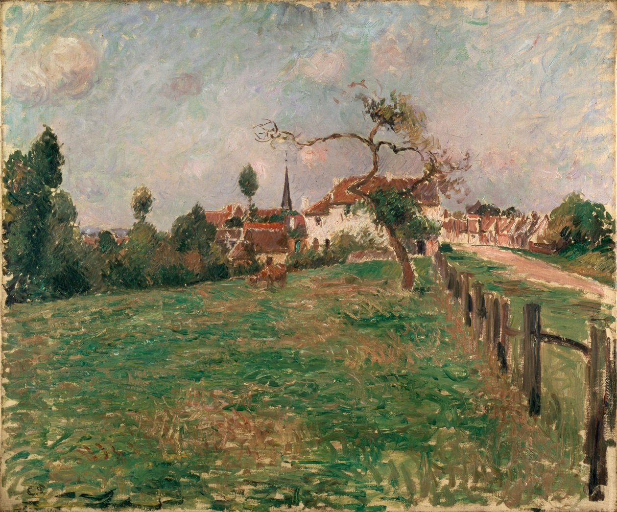 Eragny falu, 1885 alkotó: Camille Pissarro