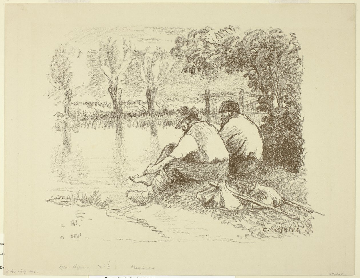 Csavargók alkotó: Camille Pissarro