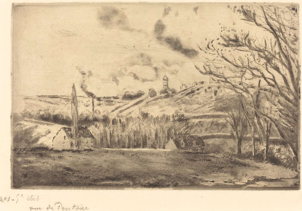 Pontoise látképe Pontoise látképe, 1885. alkotó: Camille Pissarro