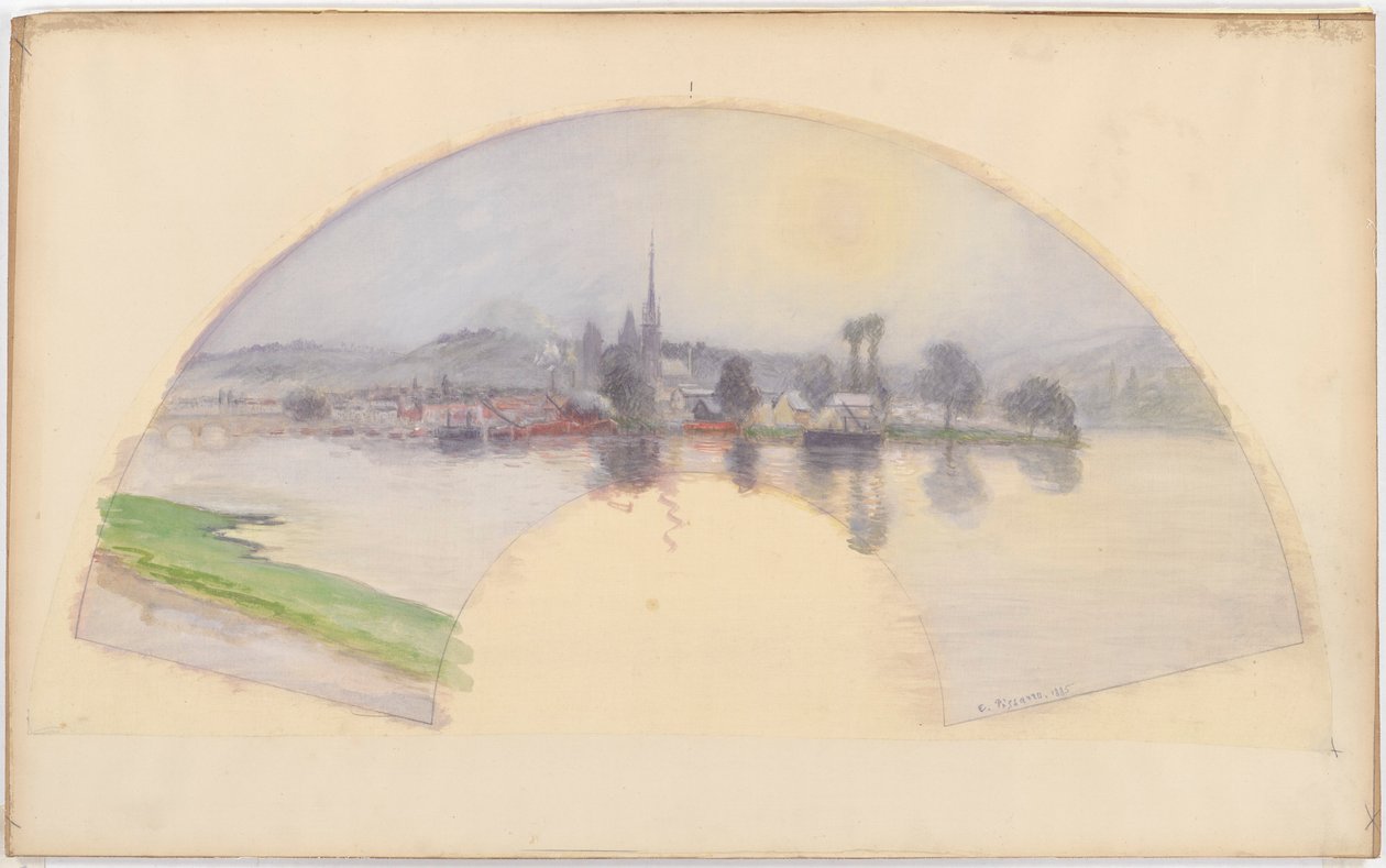 Rouen kilátása alkotó: Camille Pissarro