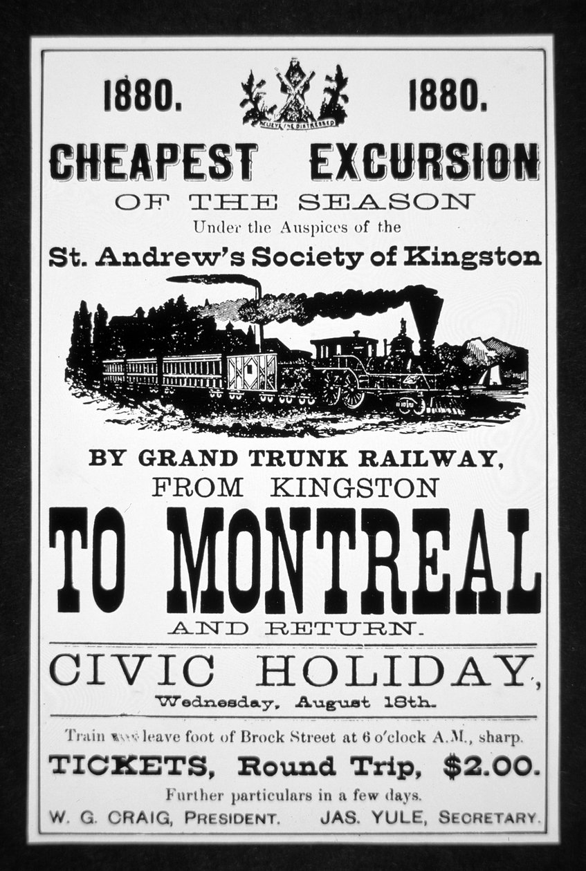 Grand Trunk vasúti poszter alkotó: Canadian School