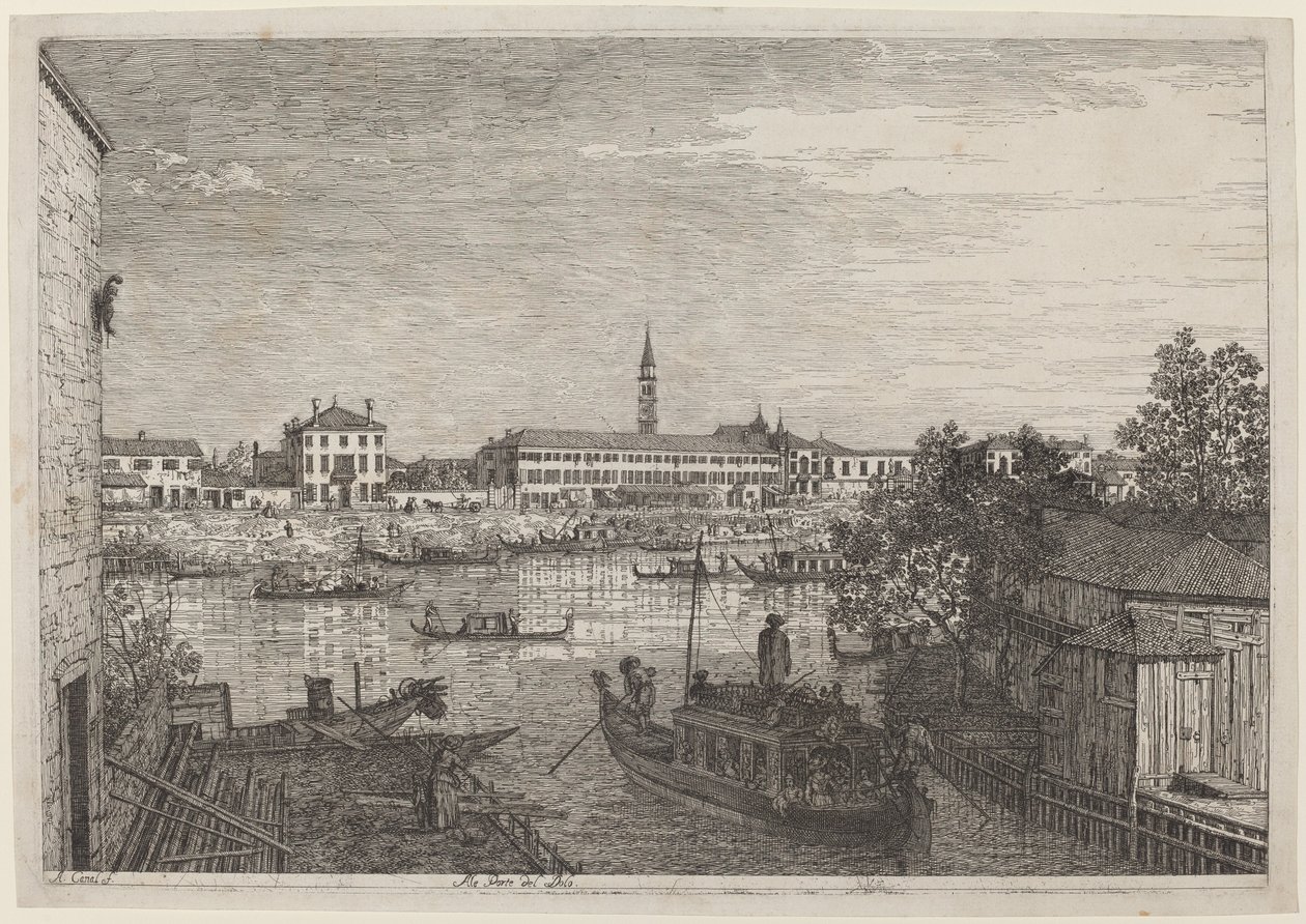 Ale Porte del Dolo, c. 17351746. alkotó: Canaletto