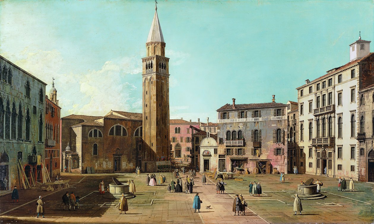 Campo SantAngelo, Velence, 1730-as évek. alkotó: Giovanni Antonio Canal