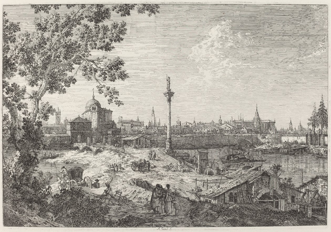 Padova képzeletbeli kilátása alkotó: Canaletto