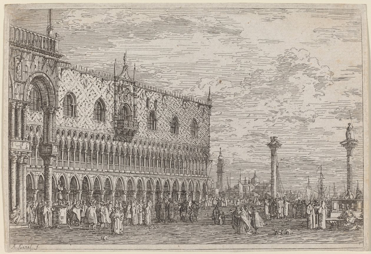 A Band Pier. v. alkotó: Canaletto
