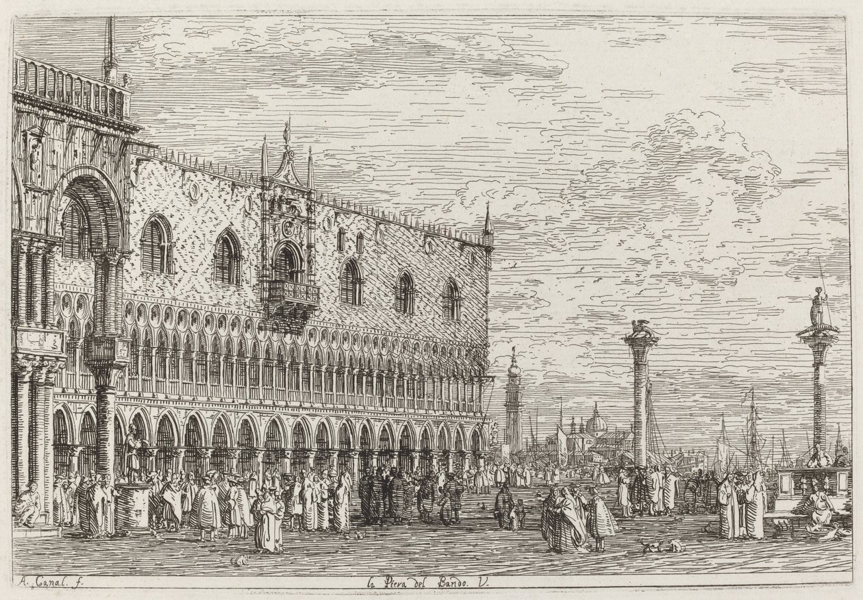 A Band Pier. V. [jobbra lent] alkotó: Canaletto