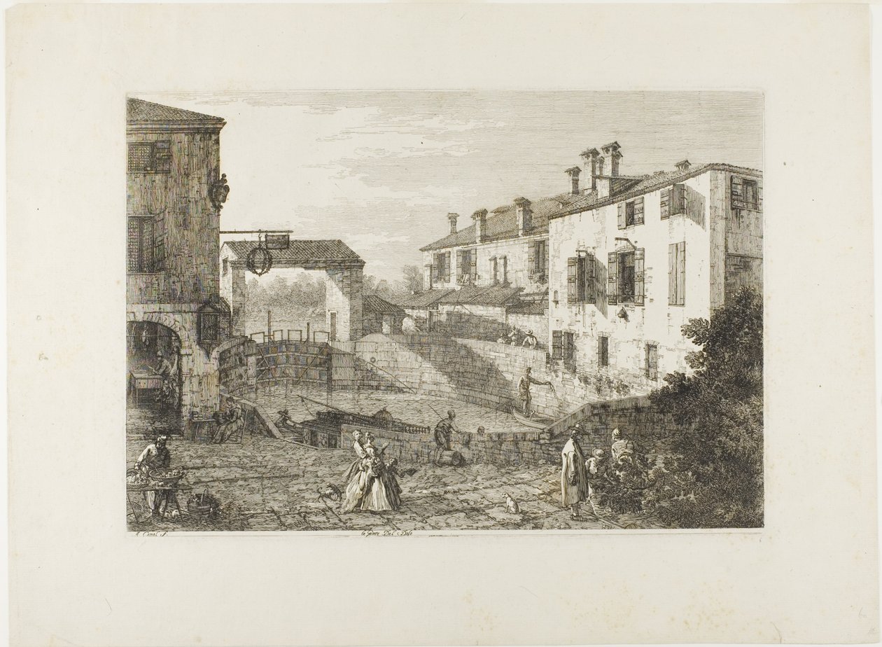 Dolo ajtói, a Views-ból alkotó: Canaletto