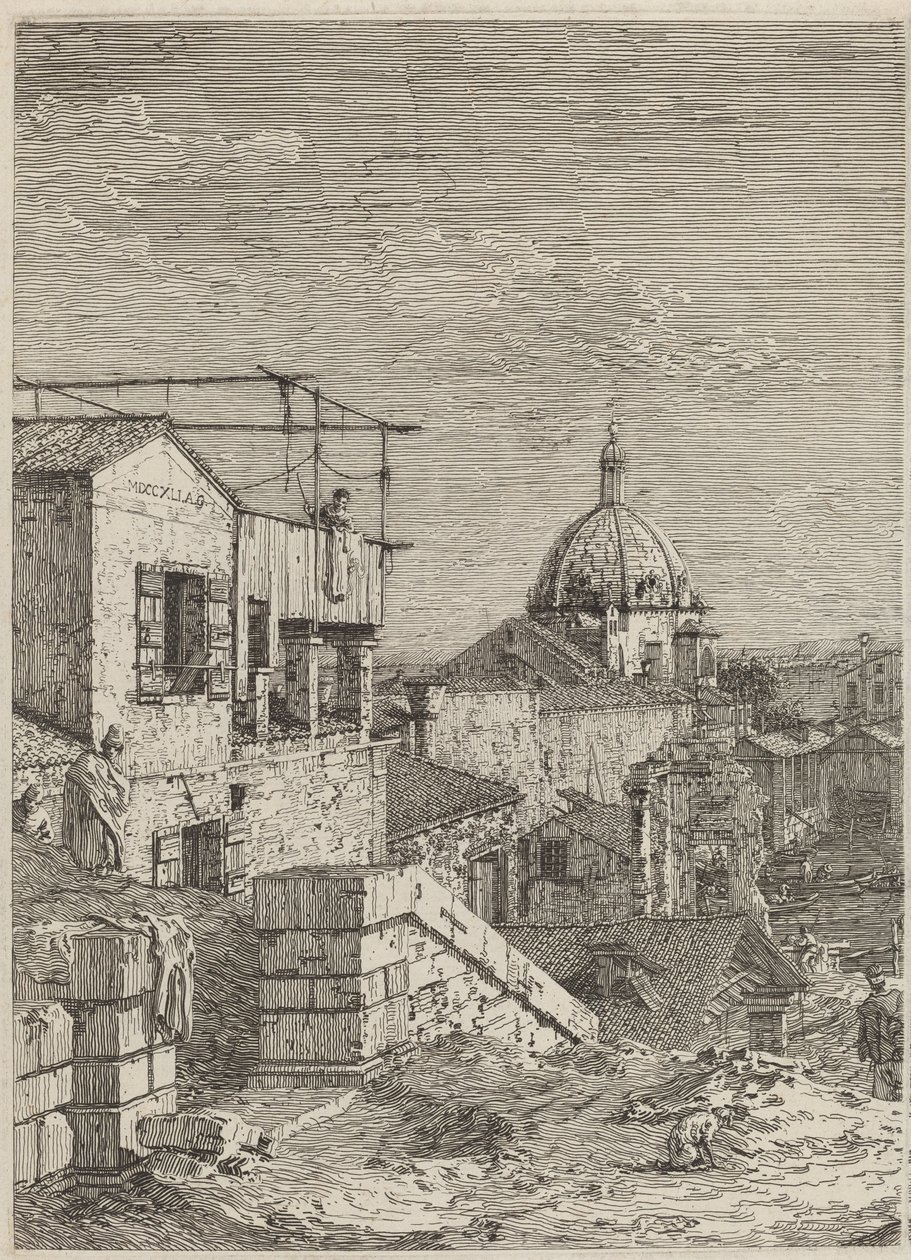 A ház felirattal [balra] alkotó: Canaletto