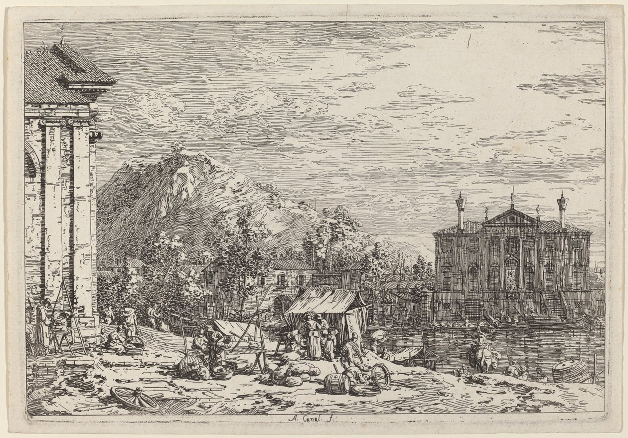 Dolo piaca, c. 17351746. alkotó: Canaletto
