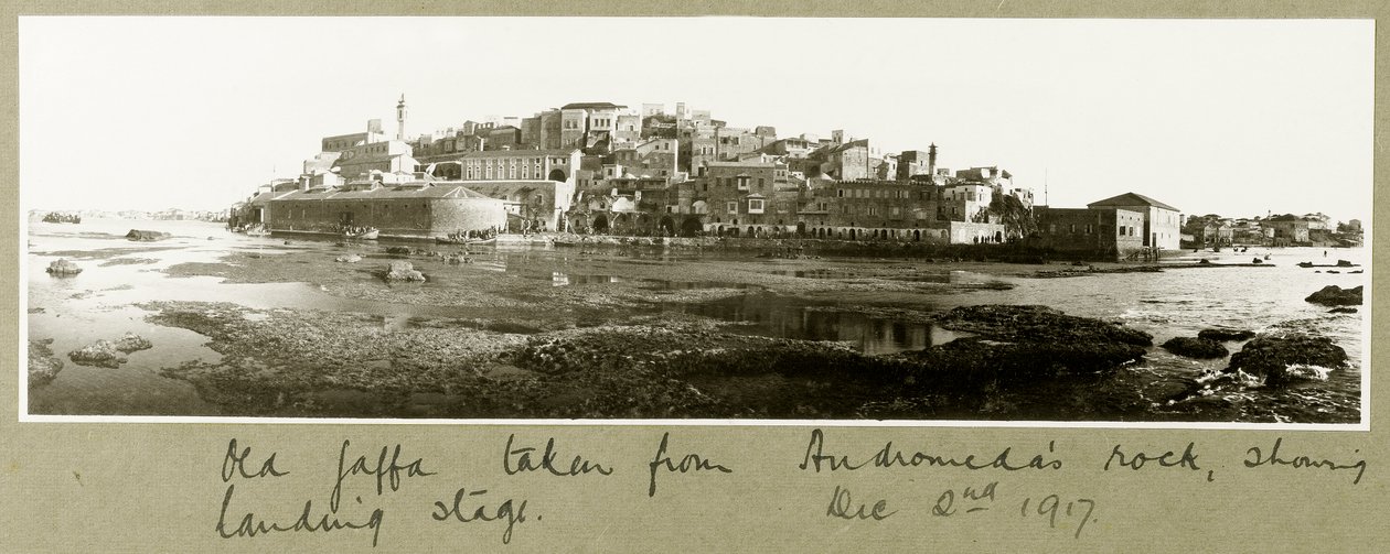 Andromeda sziklájáról vett régi Jaffa, 1917. december 2 alkotó: Capt. Arthur Rhodes