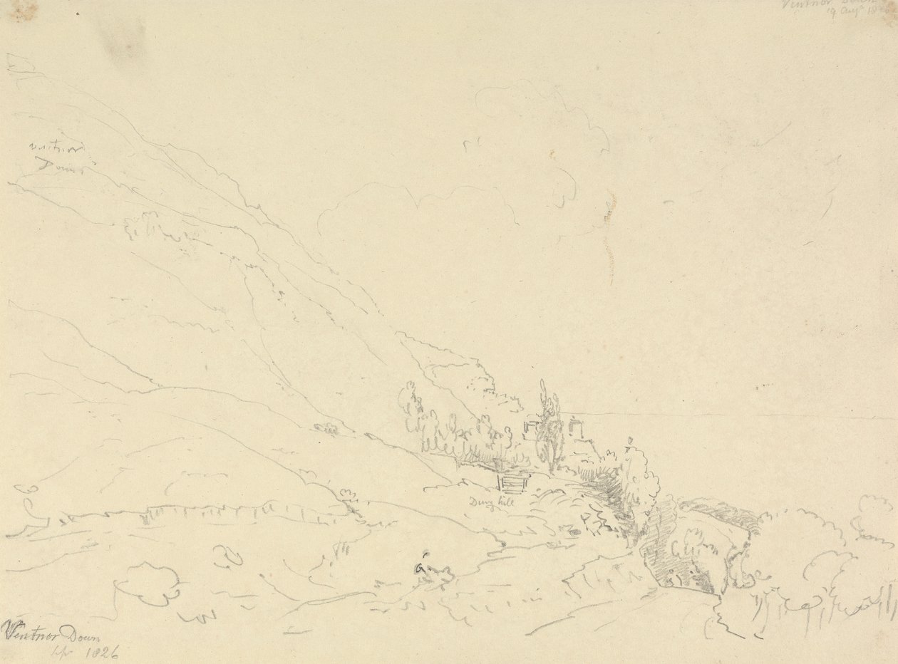 Ventnor Down, 1826. augusztus 19 alkotó: Capt. Thomas Hastings