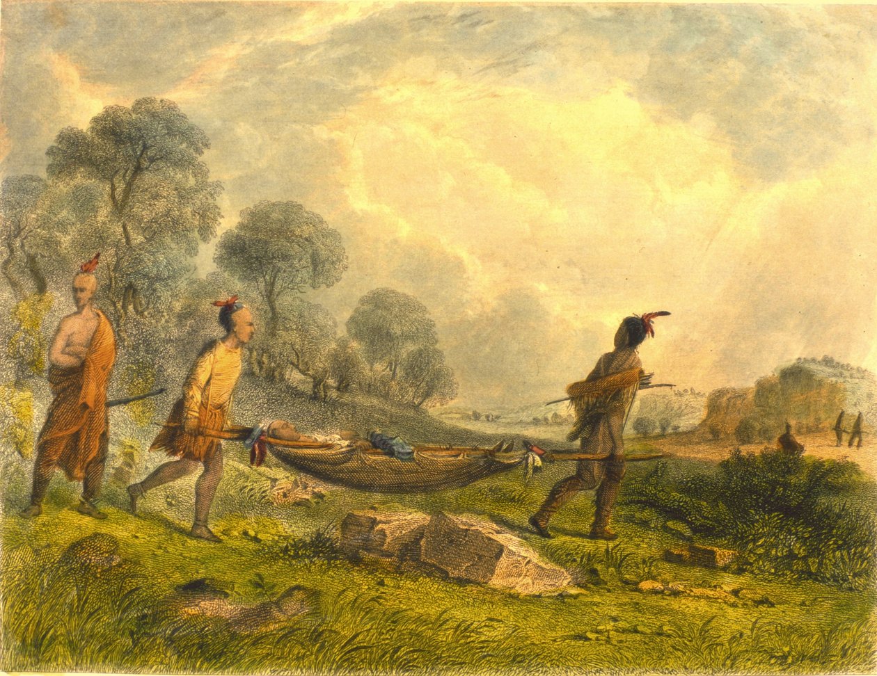 A sebesültek szállítása, 1853 alkotó: Captain Seth Eastman