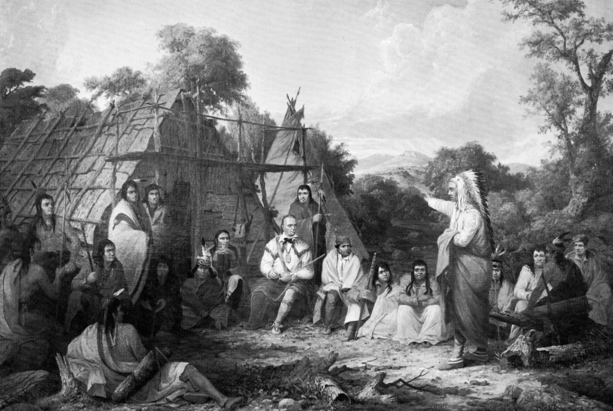 Az Indiai Tanács, 1847. alkotó: Captain Seth Eastman